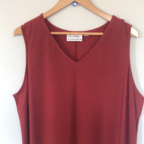 Linea by Louis Dell’Olio Petite XL Moss Crepe Pull Over Sleeveless Maxi Dress - Picture 3 of 13